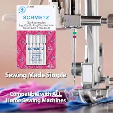 SCHMETZ Quilting Needles - Size 75/11, 5-Needle Cards, Pack of 5