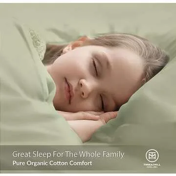 Threadmill Organic Cotton Sheets - King Sage Green Luxury Set