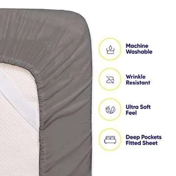Queen Size Grey Bed Sheets - 1500 Supreme Collection