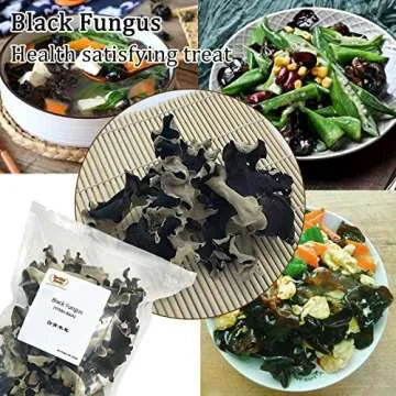 Zestful Foods Dried Black Fungus Wood Ear Mushrooms (White back Black Fungus) - 8 Oz, Non-GMO, Vegan, and Gluten-Free - Perfect for Soups, Stir-Fries, and More