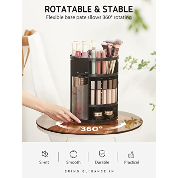 Syntus 360 Rotating Makeup Organizer for Easy Storage