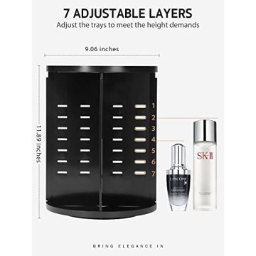 Syntus 360 Rotating Makeup Organizer for Easy Storage