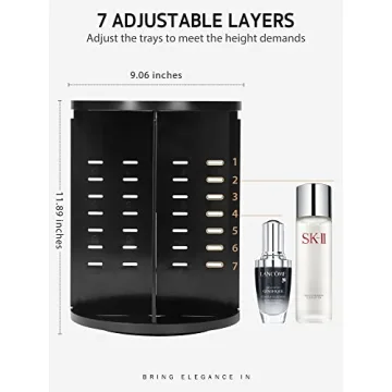 Syntus 360 Rotating Makeup Organizer for Easy Storage