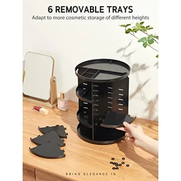 Syntus 360 Rotating Makeup Organizer for Easy Storage