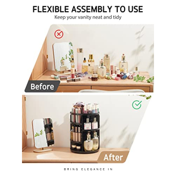 Syntus 360 Rotating Makeup Organizer for Easy Storage
