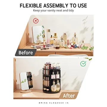 Syntus 360 Rotating Makeup Organizer for Easy Storage