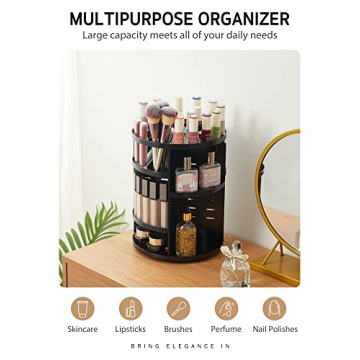 Syntus 360 Rotating Makeup Organizer for Easy Storage
