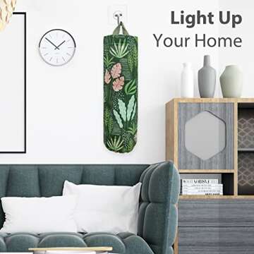 SYIPO Plastic Bag Holder, Reusable Grocery Bag Organizer, Wall Mount, 1 Pack, Seaweed