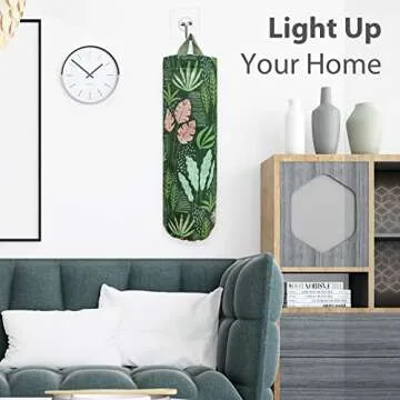 SYIPO Plastic Bag Holder, Reusable Grocery Bag Organizer, Wall Mount, 1 Pack, Seaweed