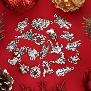 100 Festive Christmas Charms for DIY Jewelry Making
