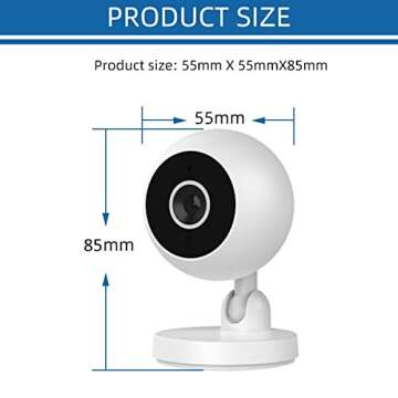 X W EI UNION Camera for Home Security Pet Dog Camera Small Nanny Cam Baby Monitor WiFi Home Camera with App for Phone Two-Way Audio Night Vision Indoor Camera