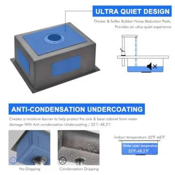 MENATT 22" Undermount Kitchen Sink for Elegant Spaces
