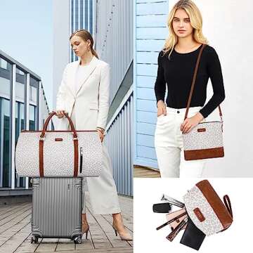 Convertible Garment Duffel Bag for Travel - Carry On Garment Bags With Toiletry Bag Large Weekender Bag for Men Women 2 in 1 Hanging Suitcase Suit Travel Duffel Overnight Bags 4pcs Set