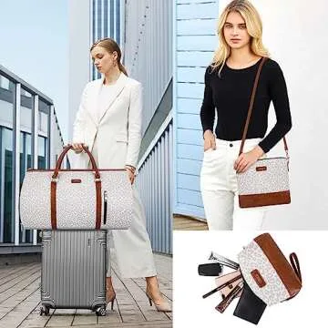 Convertible Garment Duffel Bag for Travel - Carry On Garment Bags With Toiletry Bag Large Weekender Bag for Men Women 2 in 1 Hanging Suitcase Suit Travel Duffel Overnight Bags 4pcs Set