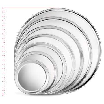 New Star Foodservice 51025 Restaurant-Grade Aluminum Pizza Pan, Baking Tray, Coupe Style, 12-Inch, Pack of 6