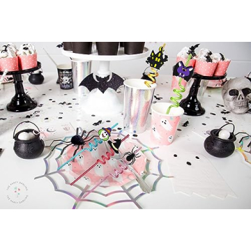 Halloween Reusable Straws 8 Designs Eco-Friendly Party Favors