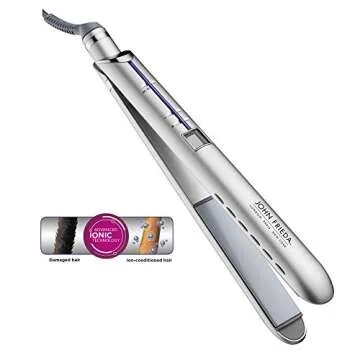 John Frieda Sleek Finish Flat Iron - 1-Inch Ceramic Plates
