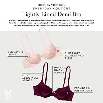 Shop Lightly Lined Lace-Cup Demi Bra for Comfort