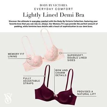 Shop Lightly Lined Lace-Cup Demi Bra for Comfort