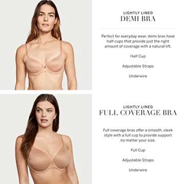 Shop Lightly Lined Lace-Cup Demi Bra for Comfort