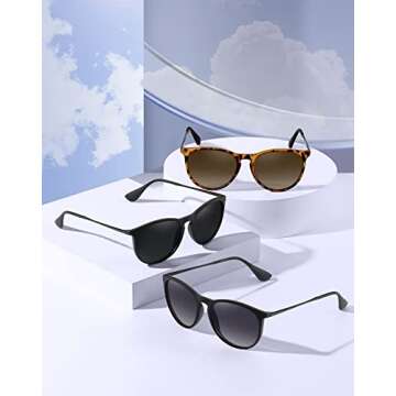 WOWSUN Retro sunglasses womens 2024 trendy round classic glasses