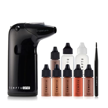 TEMPTU One Airbrush Make-up Kit for Complexion Perfection with Cordless Compressor, Medium/Tan: 11-P...