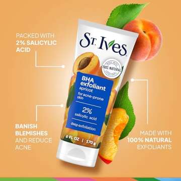 St. Ives Acne Control Face Scrub for Clear, Glowing Skin