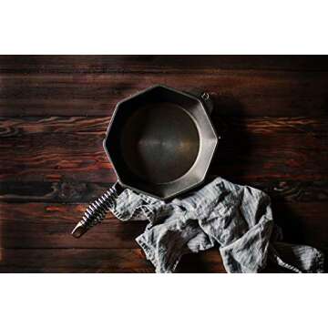 FINEX 8" Cast Iron Skillet, Modern Heirloom, Handcrafted in the USA, Pre-seasoned with Organic Flaxs...