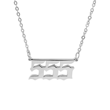 HUTINICE Angel Number Necklace, 555 Necklace Silver Dainty Choker Lucky Numbers Pendant Numerology M...