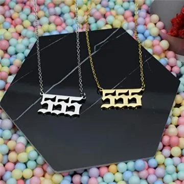 HUTINICE 555 Angel Number Necklace for Women