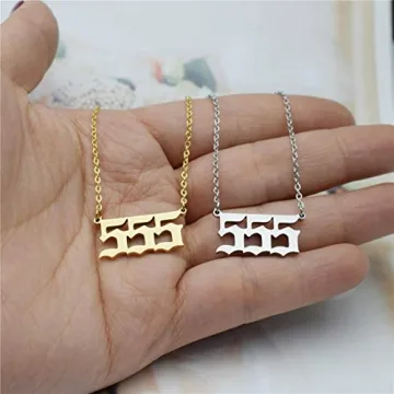 HUTINICE 555 Angel Number Necklace for Women