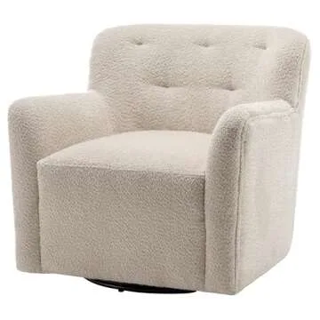 KINWELL 32.5" Swivel Chenille Accent Chair for Any Space