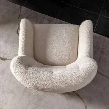 KINWELL 32.5" Swivel Chenille Accent Chair for Any Space