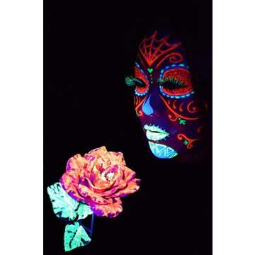 UV Glow Blacklight Face and Body Paint - Neon Fluorescent (0.34oz (Pack of 6))