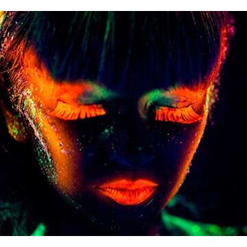 UV Glow Blacklight Face and Body Paint - Neon Fluorescent (0.34oz (Pack of 6))