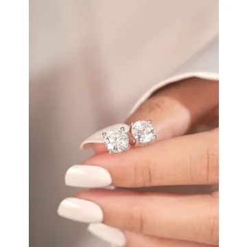 IMOLOVE Moissanite Earrings Stunning Sparkle in Silver