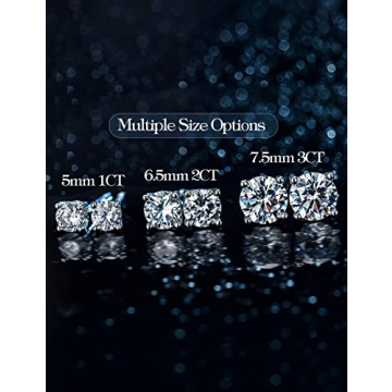 IMOLOVE Moissanite Earrings Stunning Sparkle in Silver