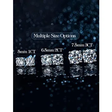 IMOLOVE Moissanite Earrings Stunning Sparkle in Silver