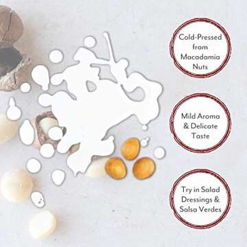 Roland Foods Virgin Macadamia Oil, Cold Pressed, Specialty Imported Food, 8.45 Fl Oz Can