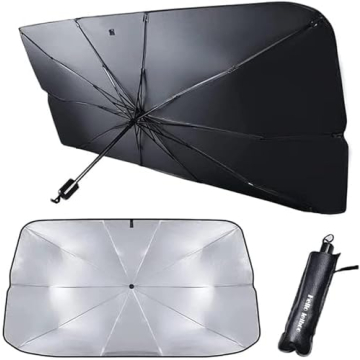 helloleiboo Car Windshield Sun Shade UV Rays and Heat Sun Visor Protector Foldable Reflector Windshi...