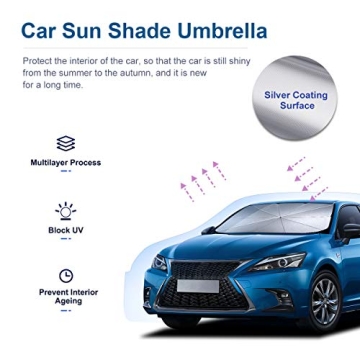helloleiboo Car Windshield Sun Shade for Maximum UV Protection