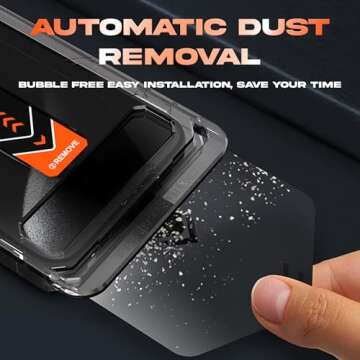 Chubbycable SpyBlocker - Military-Grade Privacy Screen with Magic Installer & Self-Cleaning Adhesive...