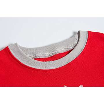 Family Feeling Little Girls Boys Long Sleeve Christmas Pajamas Sets 100% Cotton Pyjamas Kids Pjs Size 7 Reindeer