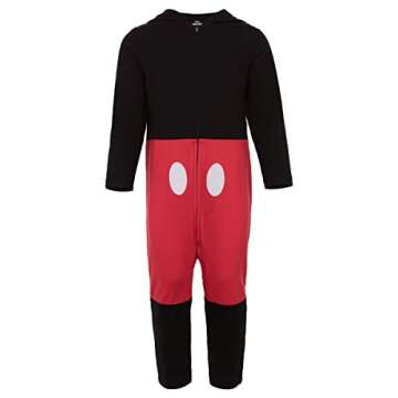 Disney Mickey Mouse Toddler Boys Zip Up Coverall 5T