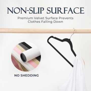 HOUSE DAY Velvet Hangers 60 Pack - Premium Non-Slip Design