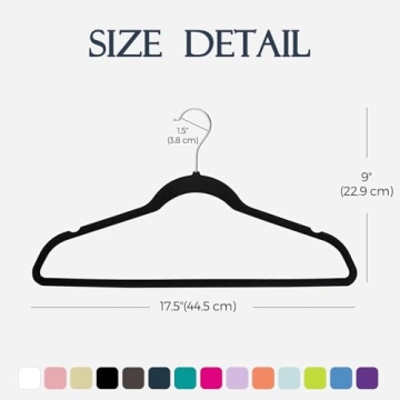 HOUSE DAY Velvet Hangers 60 Pack - Premium Non-Slip Design