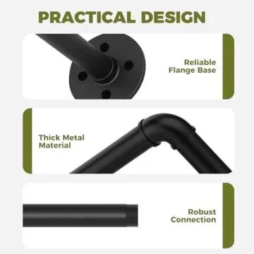 Galood Hanging Planter - Indoor Black Metal Rod for Plants