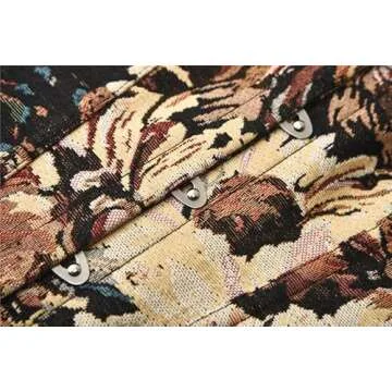 QIAIYALA Vintage Renaissance Corset Top for Women Floral Bustier Lace Up Boned Overbust Lingerie Bodyshaper L