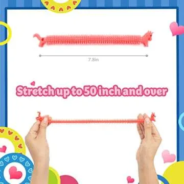 30 Pack Valentine's Day Cards for Kids with Unicorn Stretchy Strings for Classroom Valentine's Gift Exchange For School, Valentine's Party Favor for Kids, Valentine's Prizes, Stress Relief Fidget Toys