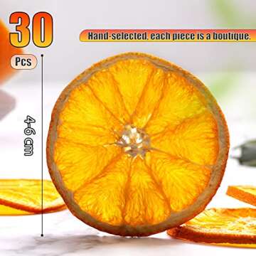 30Pcs Dried Orange Slices - Christmas Wreath Making Supplies for DIY Decor